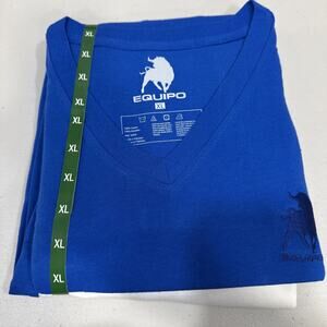 Equipo Men Loungewear Set Sz XL Blue Shirt And White Short